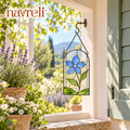navreli™ Meadow Arch 8-Inch Colored Glass Suncatcher, Floral Window Hanging for Sunrooms & Sheltered Balconies